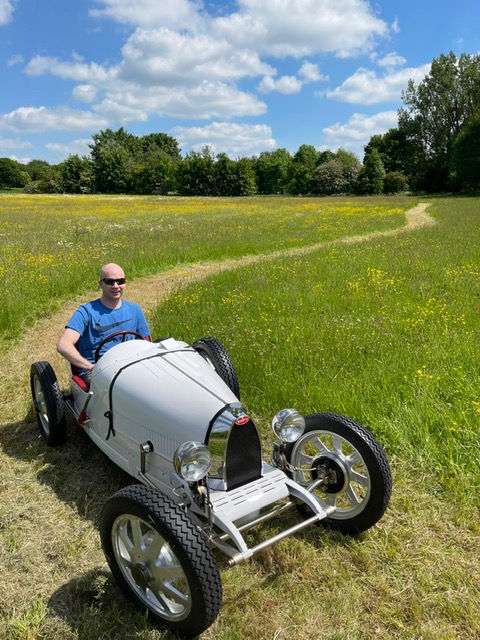 Test driving a Bugatti